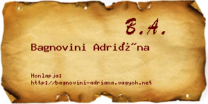 Bagnovini Adriána névjegykártya
